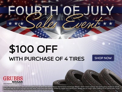 $100 Off w/ Purchase of 4 tires